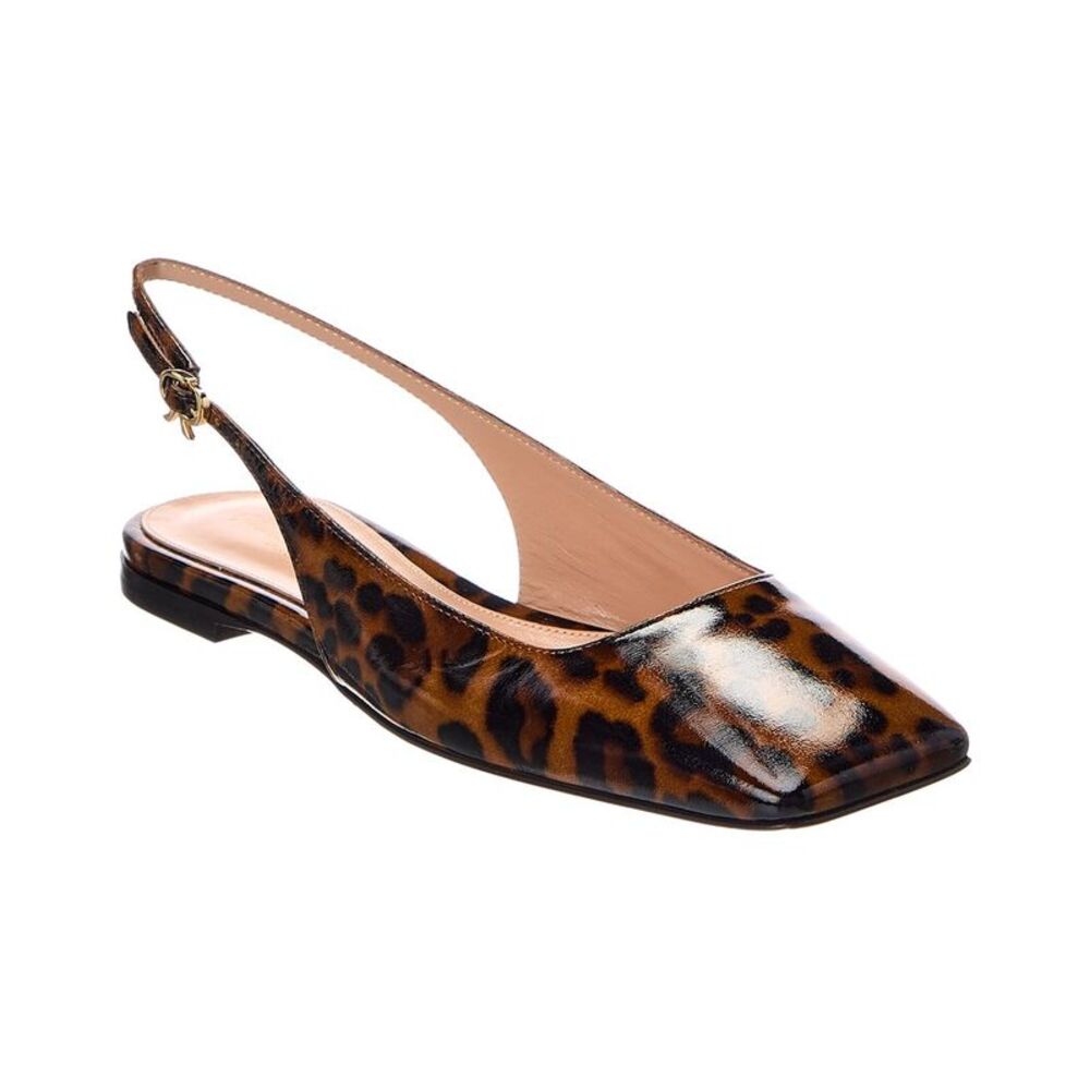 Gianvito Rossi Leather Ballerina Flat, Brown